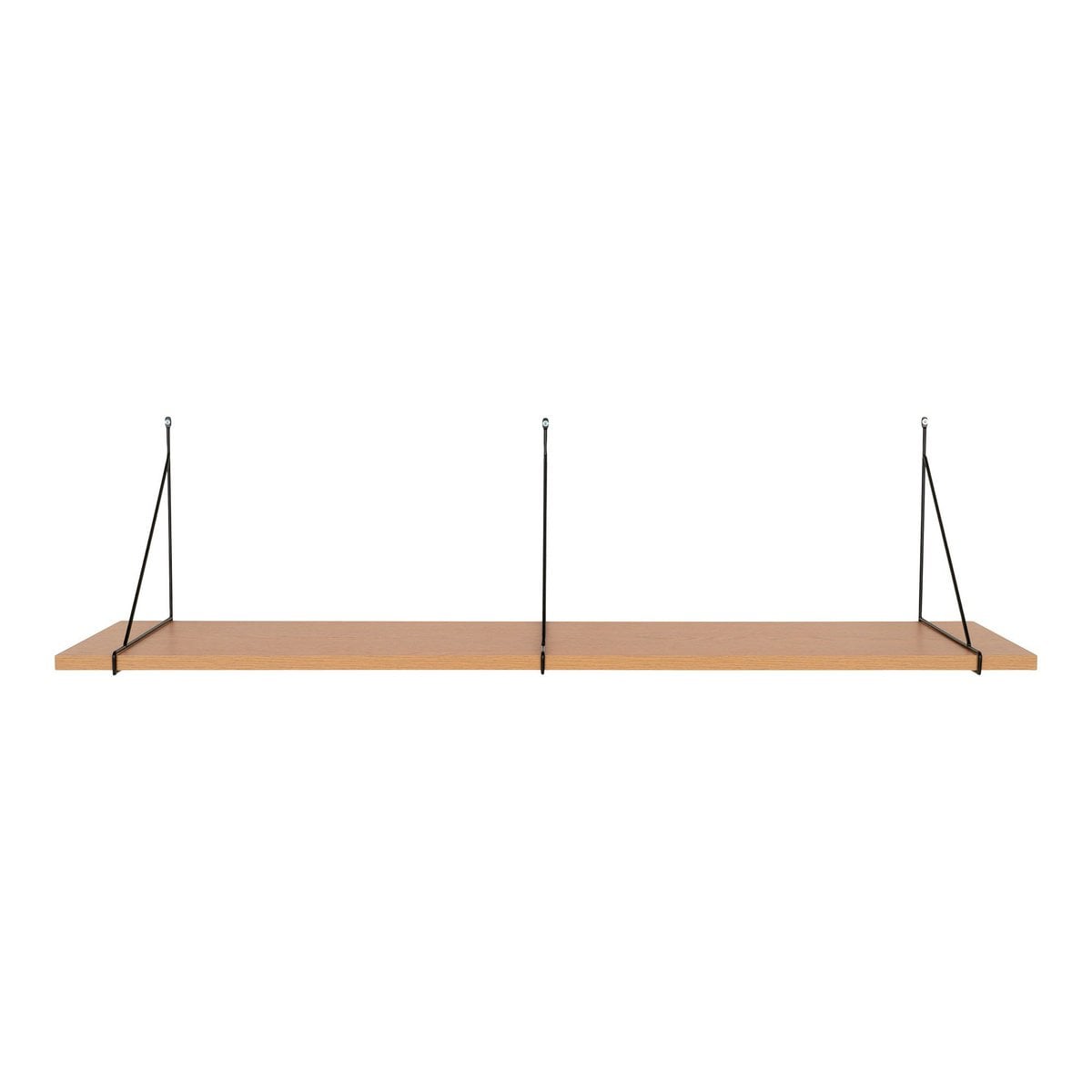 Wandregal mit Stahlrahmen schwarz, 120 × 29 cm | VIA X SELECTION