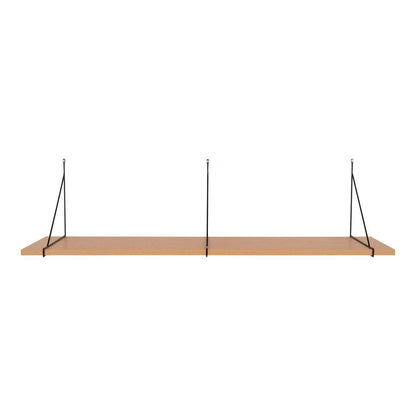 Wandregal mit Stahlrahmen schwarz, 120 × 29 cm | VIA X SELECTION