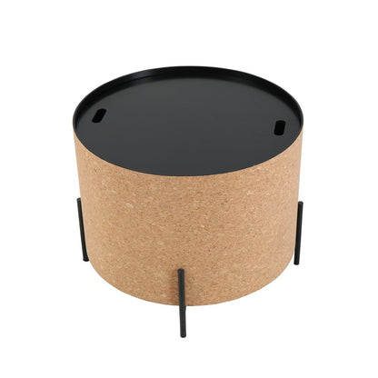 2er-Couchtisch-Set aus Kork und Metall 63 × 63 × 48,5 cm | VIA X SELECTION