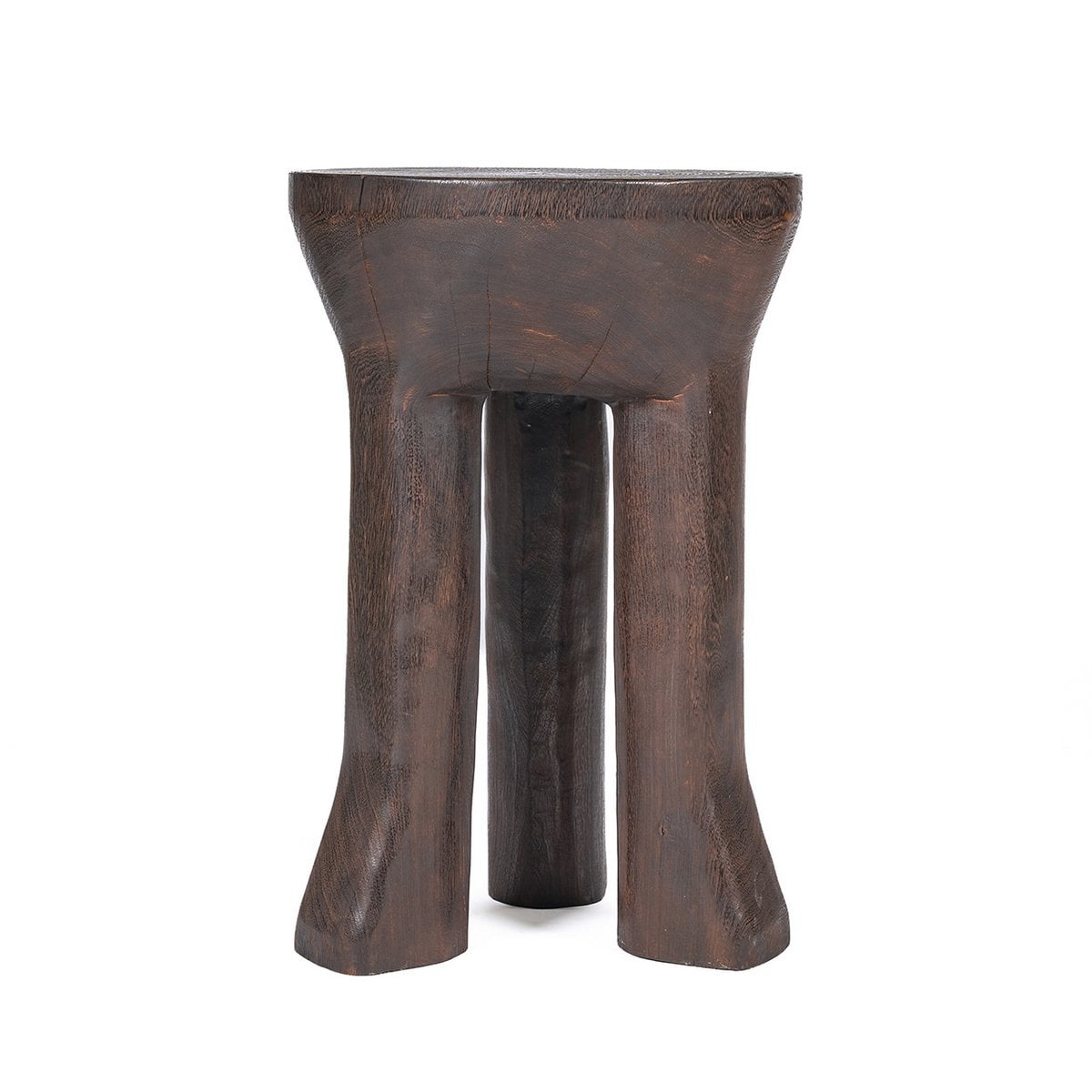 Dreibein-Beistelltisch in Dunkelwalnuss, 40 × 40 × 60 cm | VIA X SELECTION