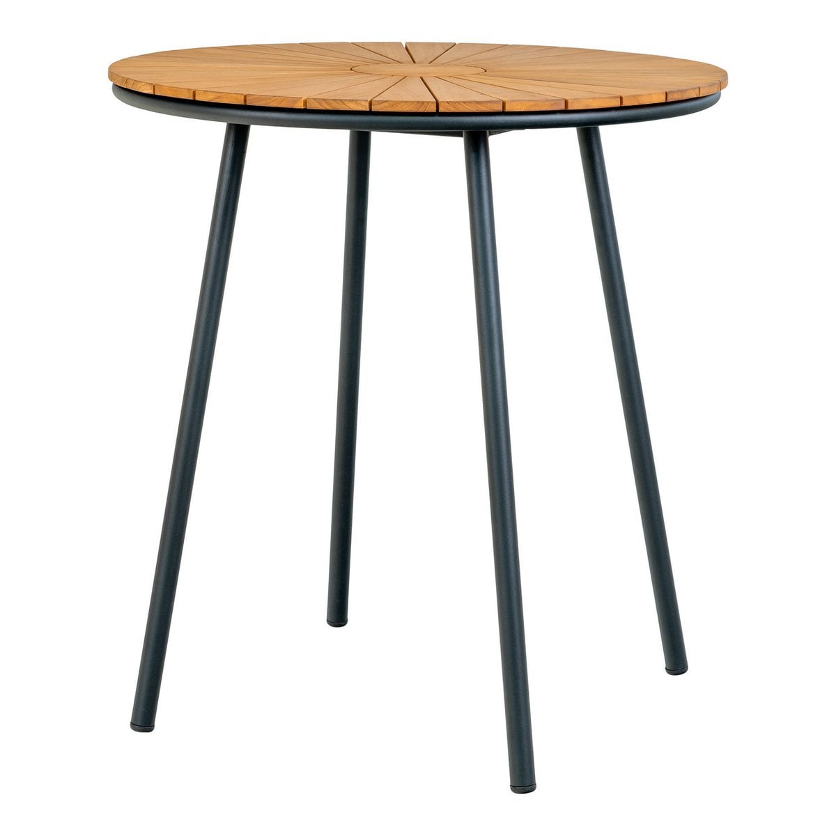 Runder Café-Tisch mit Teakplatte, Ø 70 cm | VIA X SELECTION