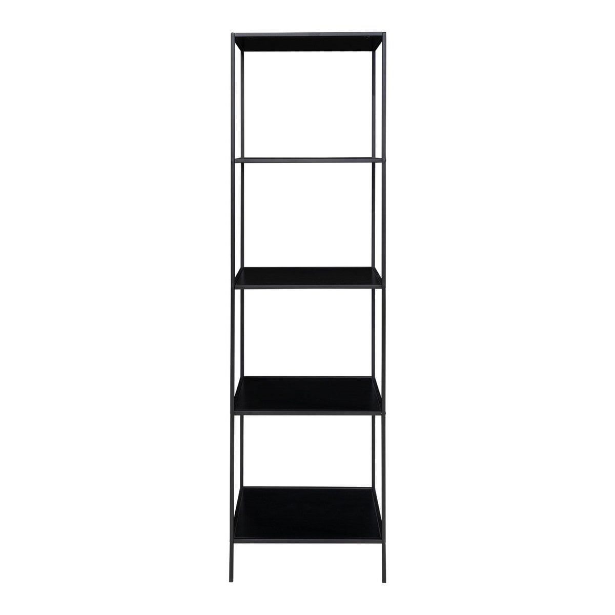 Regal mit 5 Ablagen schwarz, 51 × 36 × 170 cm | VIA X SELECTION