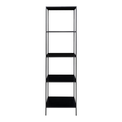 Regal mit 5 Ablagen schwarz, 51 × 36 × 170 cm | VIA X SELECTION