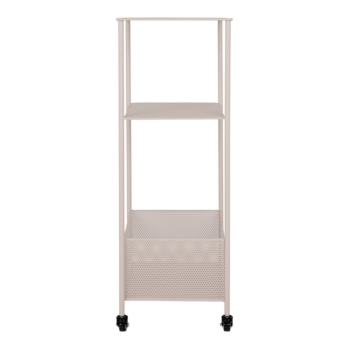 Rollwagen aus Stahl mit 3 Ebenen, 35 × 35 × 106 cm | VIA X SELECTION