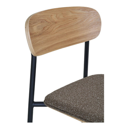 Tresenhocker braun im 2er-Set mit Rückenlehne aus Holz | VIA X SELECTION