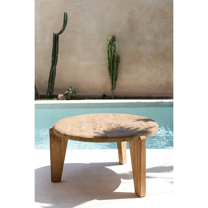 Runder Couchtisch aus recyceltem Teakholz, Ø, 80 × 45 cm | VIA X SELECTION