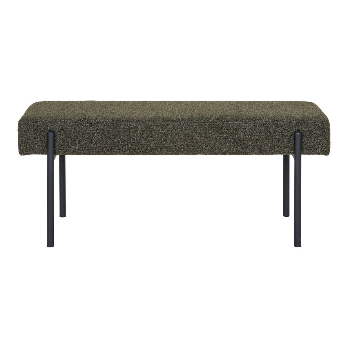 Sitzbank aus Stoff dunkelgrün 100 cm | VIA X SELECTION