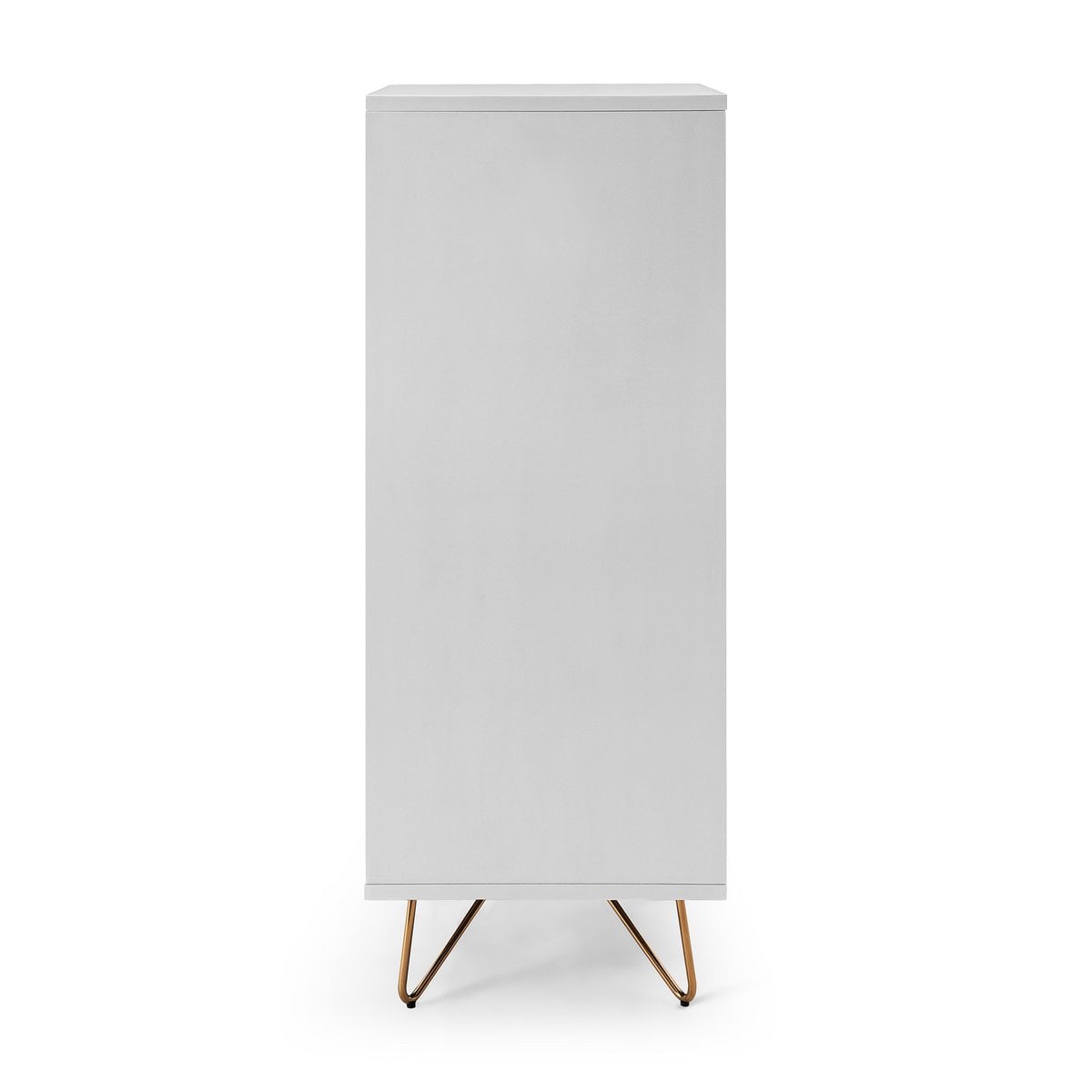 Hochkommode weiß mit Spiegelklappe, 40 × 45 × 110 cm | VIA X SELECTION