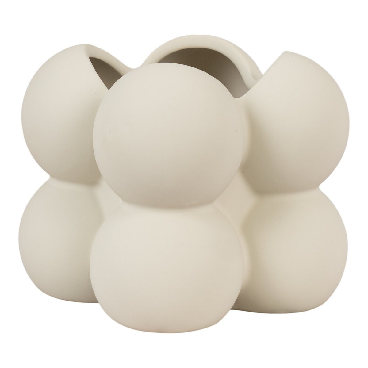 Kleines Pflanzgefäß aus Steinzeug, Grau, 9 ×, 9 × 8 cm | VIA X SELECTION