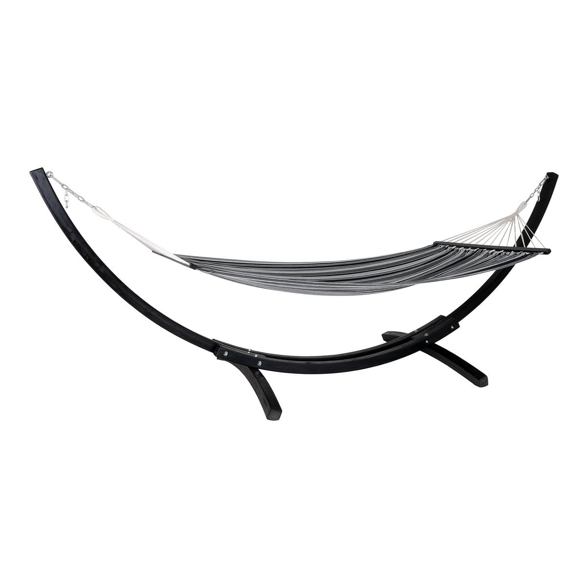 Hängematte mit Gestell in Grau-Schwarz 320 cm | VIA X SELECTION