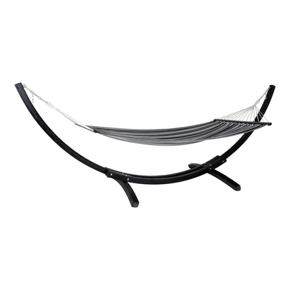 Hängematte mit Gestell in Grau-Schwarz 320 cm | VIA X SELECTION