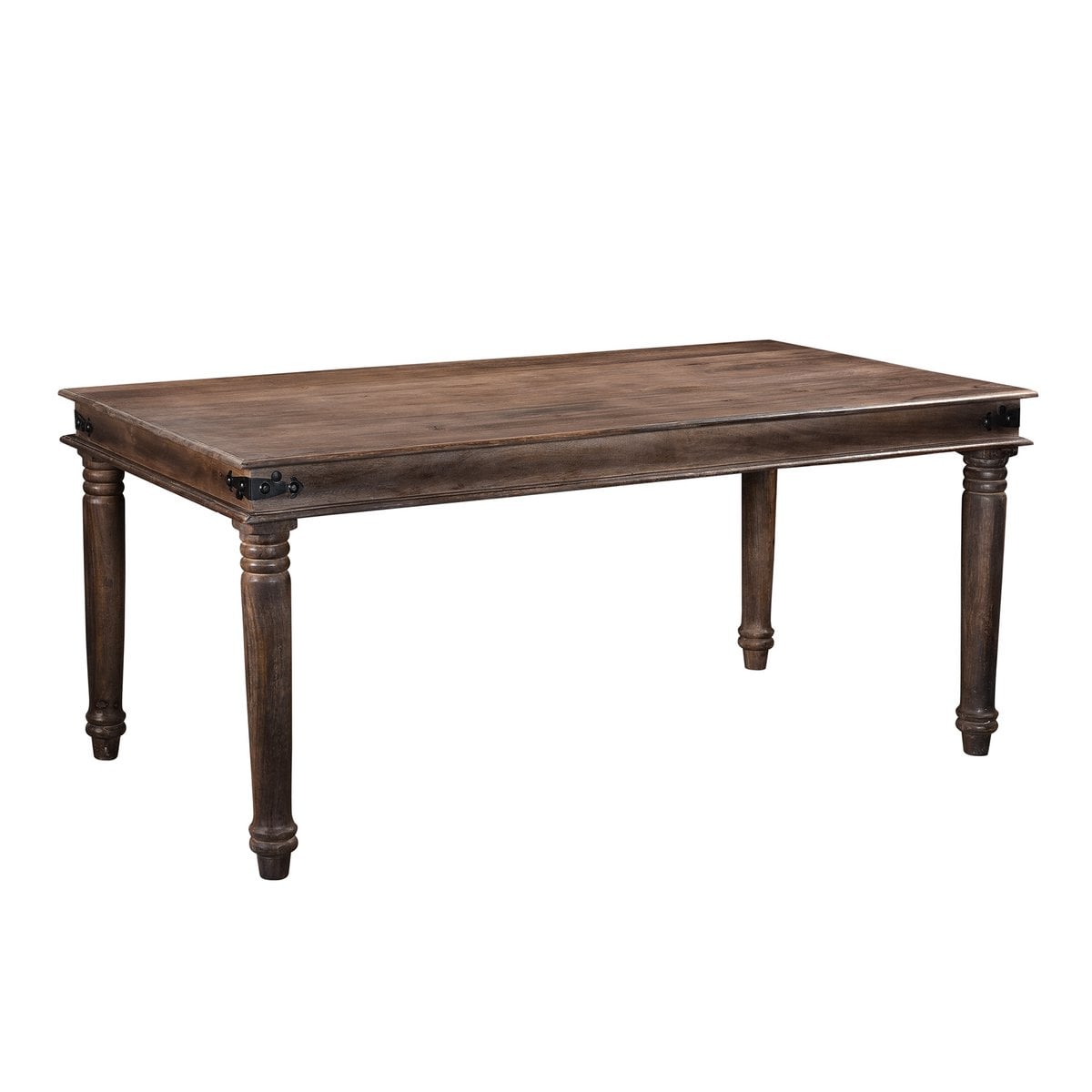 Esstisch Akazienholz walnussfarben gedrechselte Beine, 180 × 90 cm | VIA X SELECTION