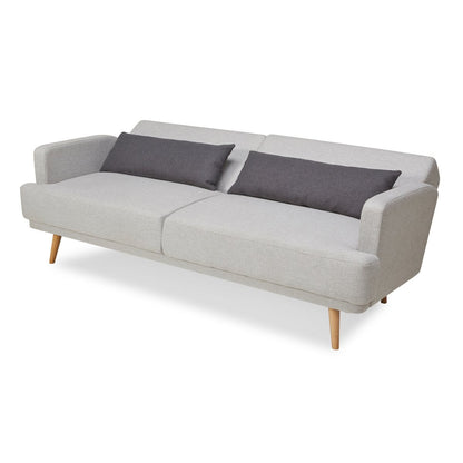 3-Sitzer-Sofa aus grauem Webstoff mit Liegefunktion | VIA X SELECTION
