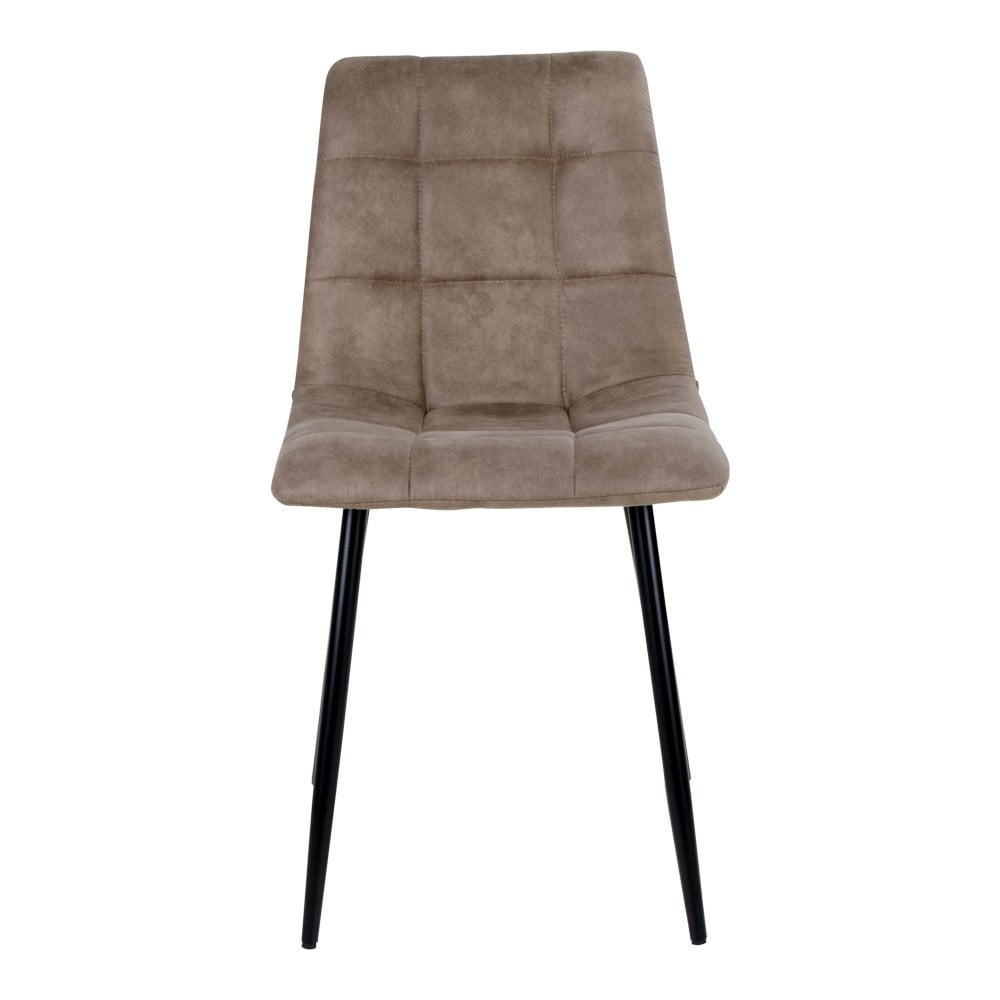 Esszimmerstuhl aus Mikrofaser braun | VIA X SELECTION