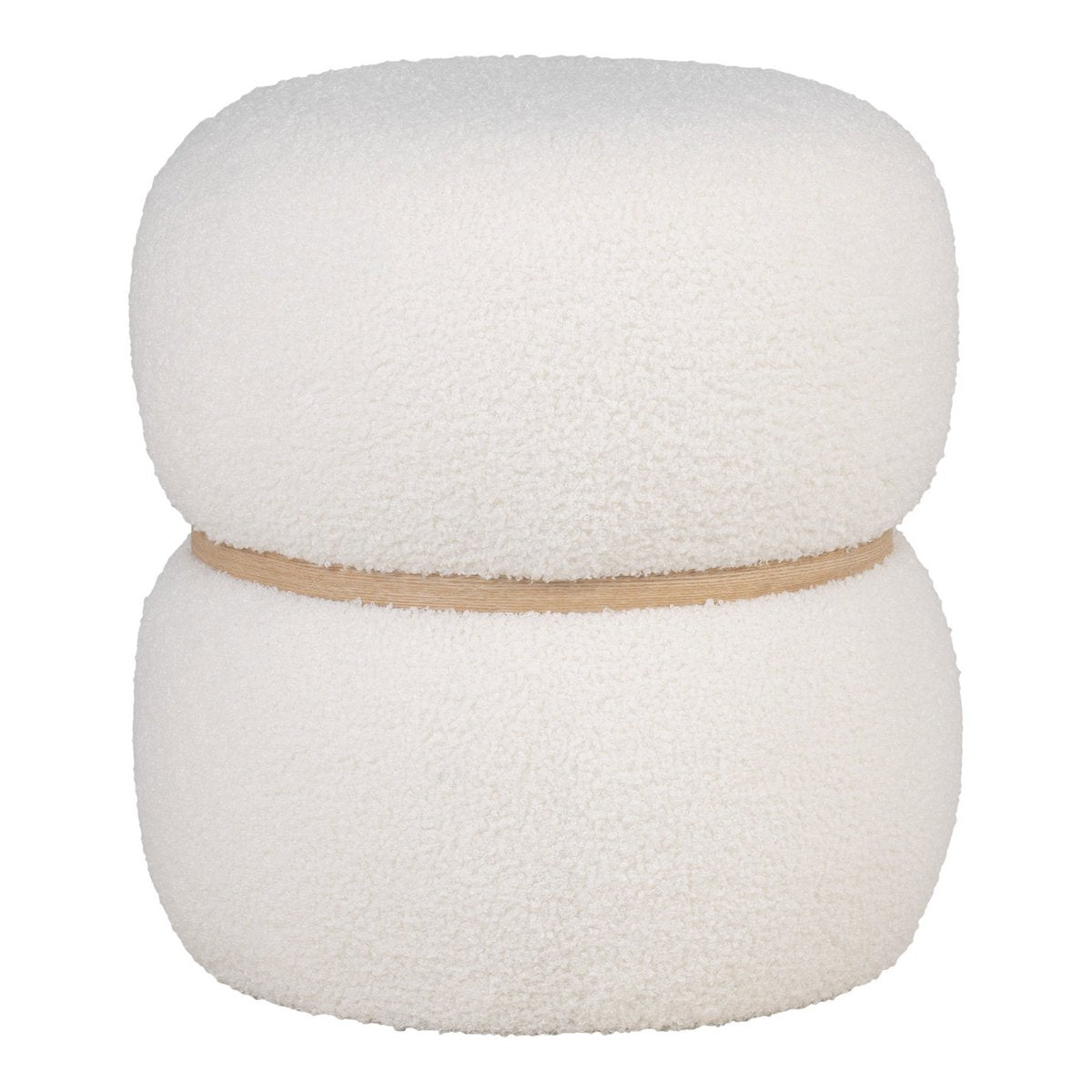 Teddy-Pouf Weiß | VIA X SELECTION