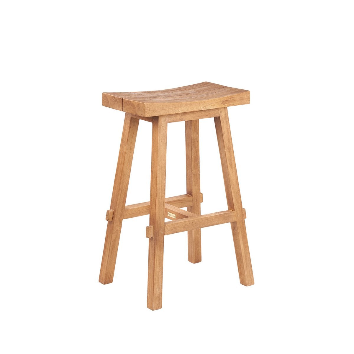 Outdoor-Barhocker aus Teakholz mit schmaler Sitzfläche | VIA X SELECTION