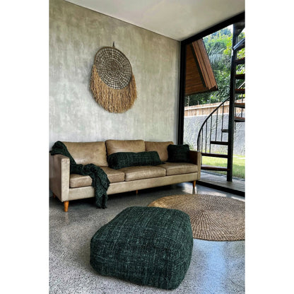 Baumwoll-Pouf Waldgrün | VIA X SELECTION