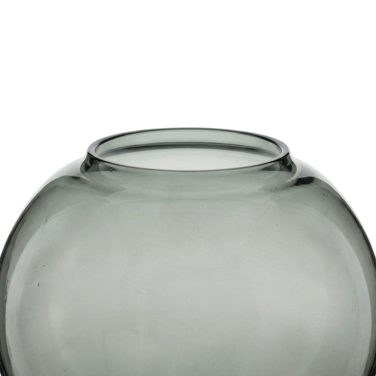 Runde Vase aus rauchgrauem Glas | VIA X SELECTION