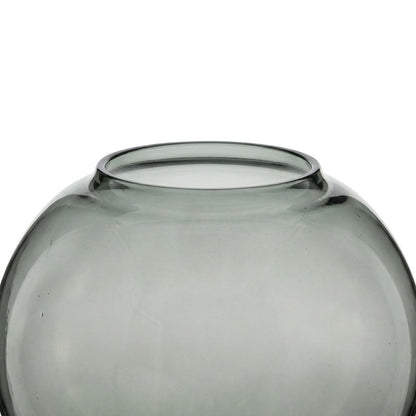 Runde Vase aus rauchgrauem Glas | VIA X SELECTION