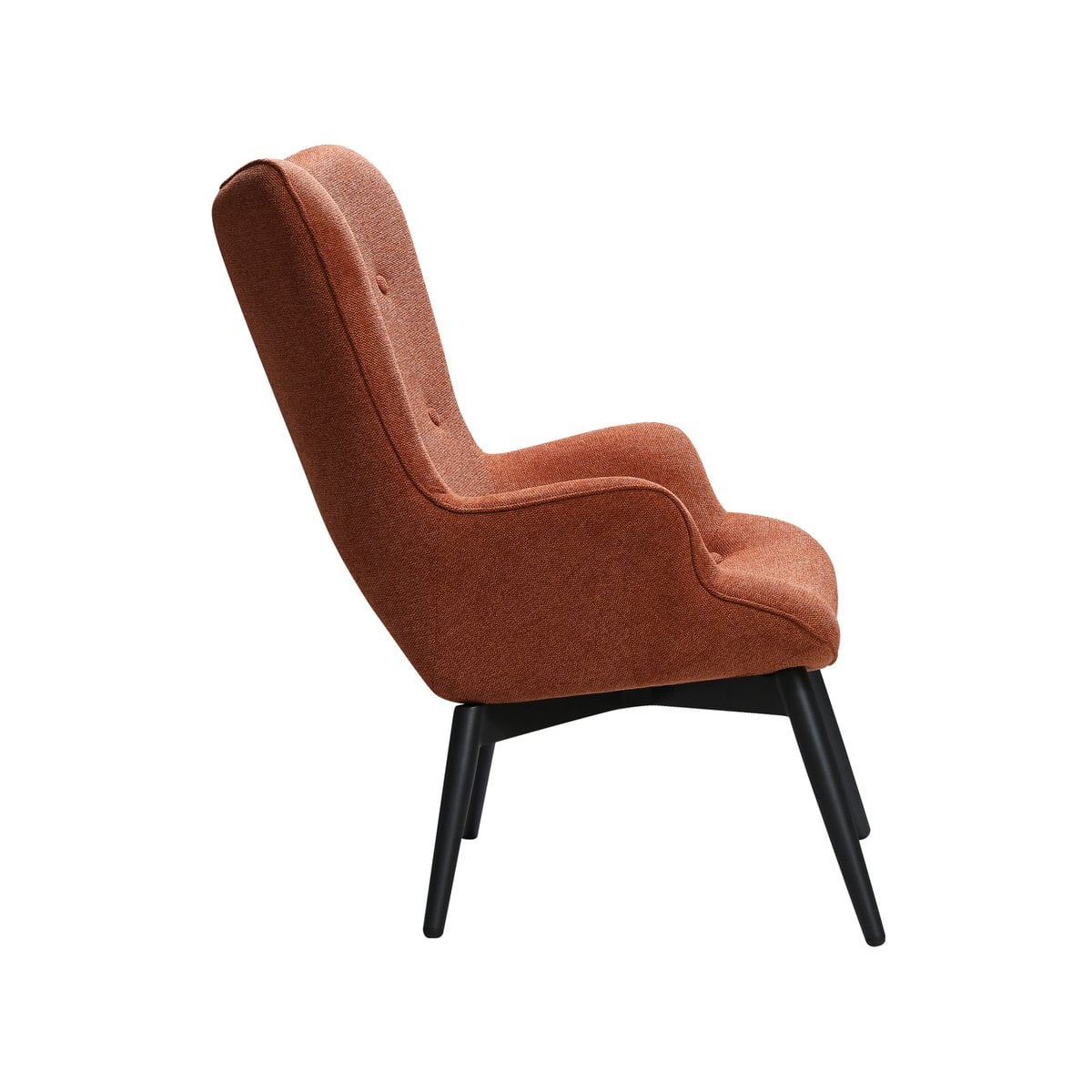 Polstersessel aus Strukturstoff kupferbraun | VIA X SELECTION