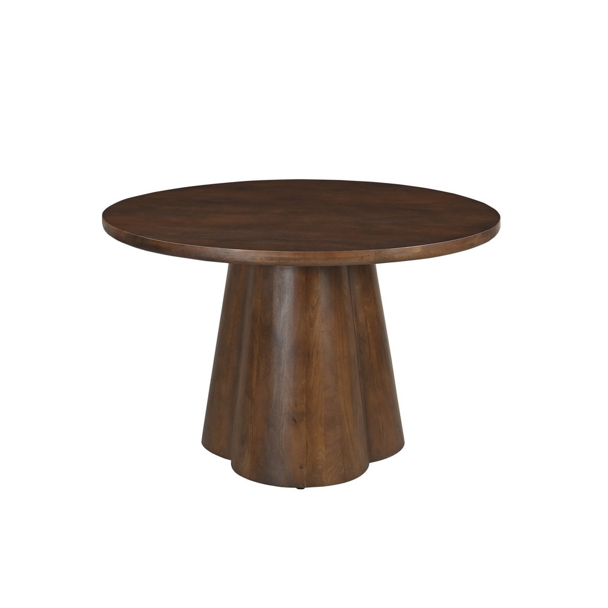 Runder Esstisch Mangoholz zweiteilige Säule 120 cm | VIA X SELECTION