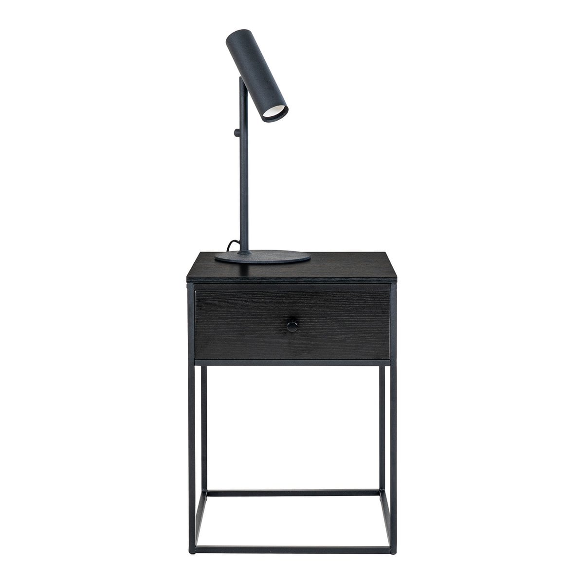 Nachttisch schwarz mit Schublade, 40 × 40 × 55 cm | VIA X SELECTION