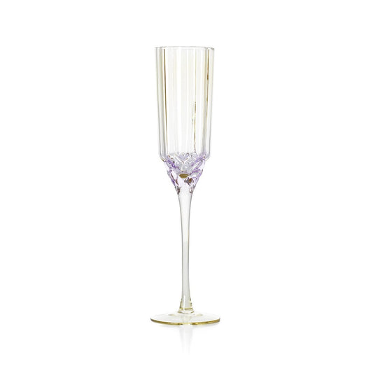 Sektflöte aus rosafarbenem Recyclingglas 26,5 cm | VIA X SELECTION