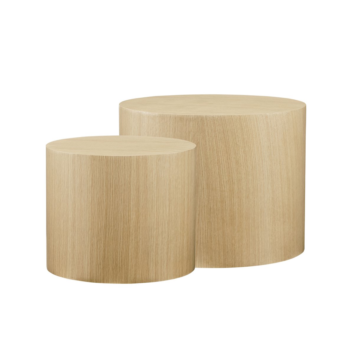 Couchtisch im 2er-Set aus Eichenfurnier 48 × 48 × 38 /, 38 × 38 × 32 cm | VIA X SELECTION