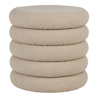 Beiger Bouclé-Pouf mit Stauraum | VIA X SELECTION