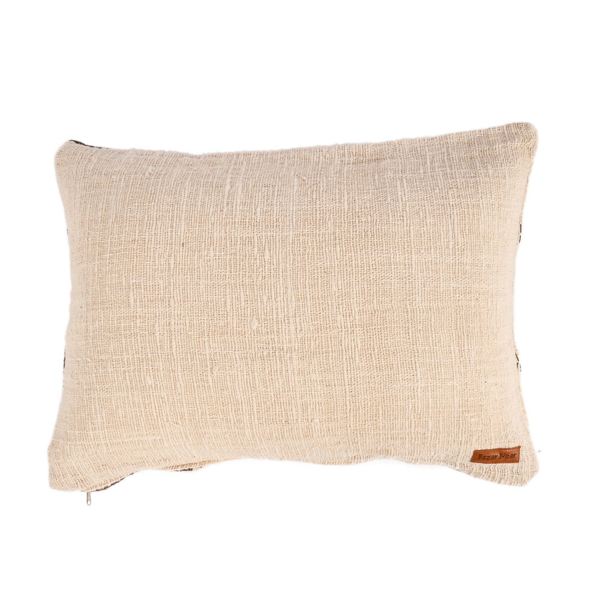 Kissenbezug aus Baumwolle mit Patchwork in Natur-Braun, 50 × 70 cm | VIA X SELECTION