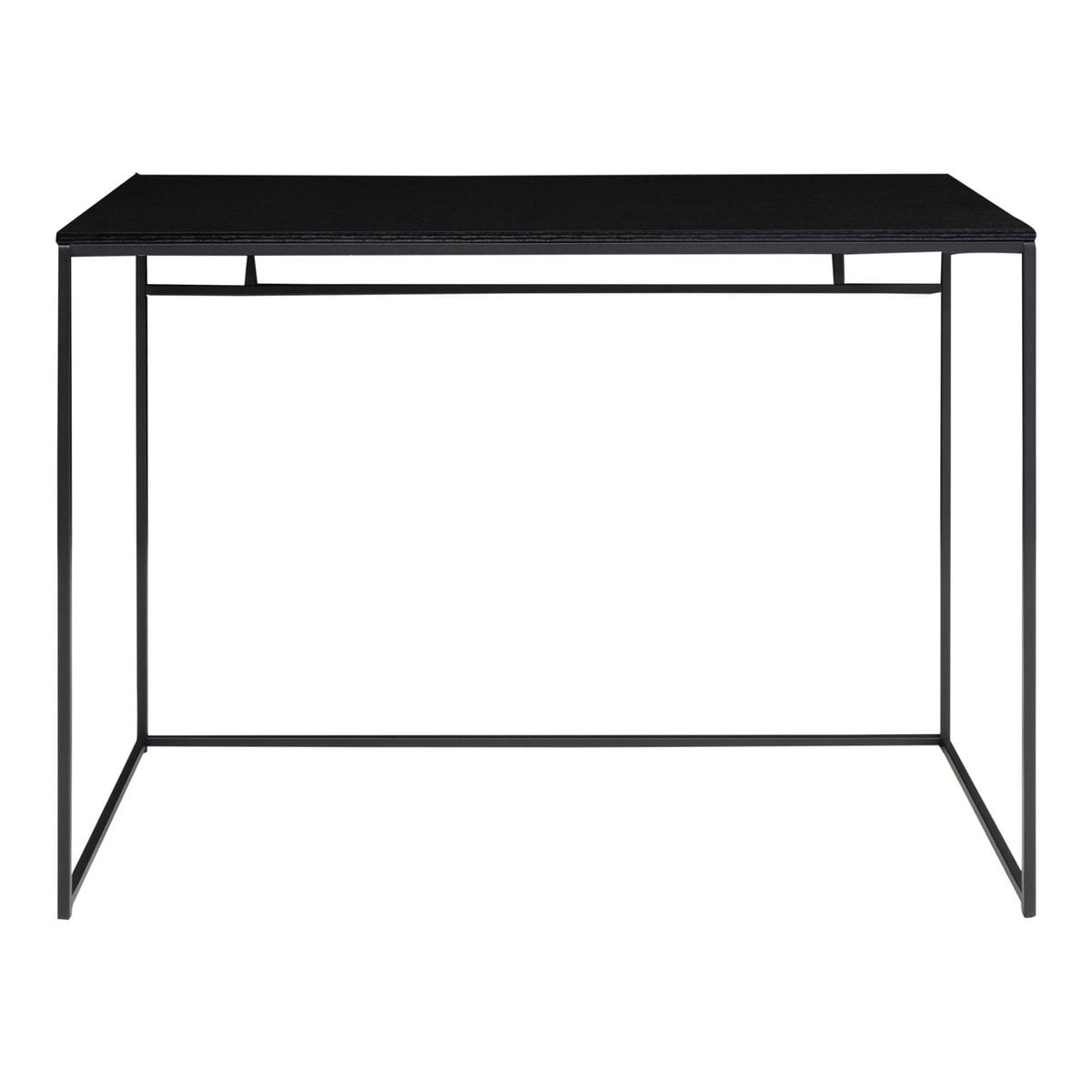 Schreibtisch schwarz mit Glasplatte, 100 × 45 cm | VIA X SELECTION
