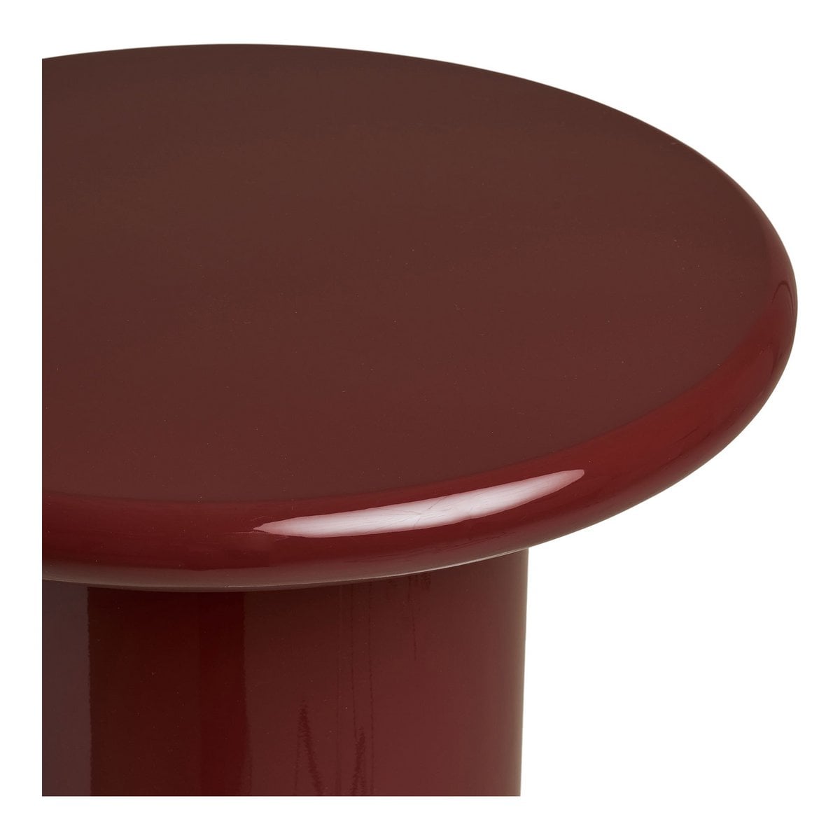 Runder Beistelltisch in Bordeaux, Ø, 45 × 50 cm | VIA X SELECTION