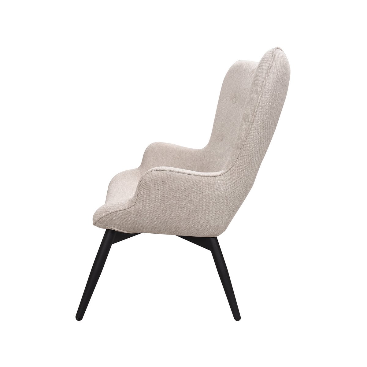 Polstersessel aus Strukturstoff in Beige | VIA X SELECTION