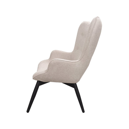 Polstersessel aus Strukturstoff in Beige | VIA X SELECTION