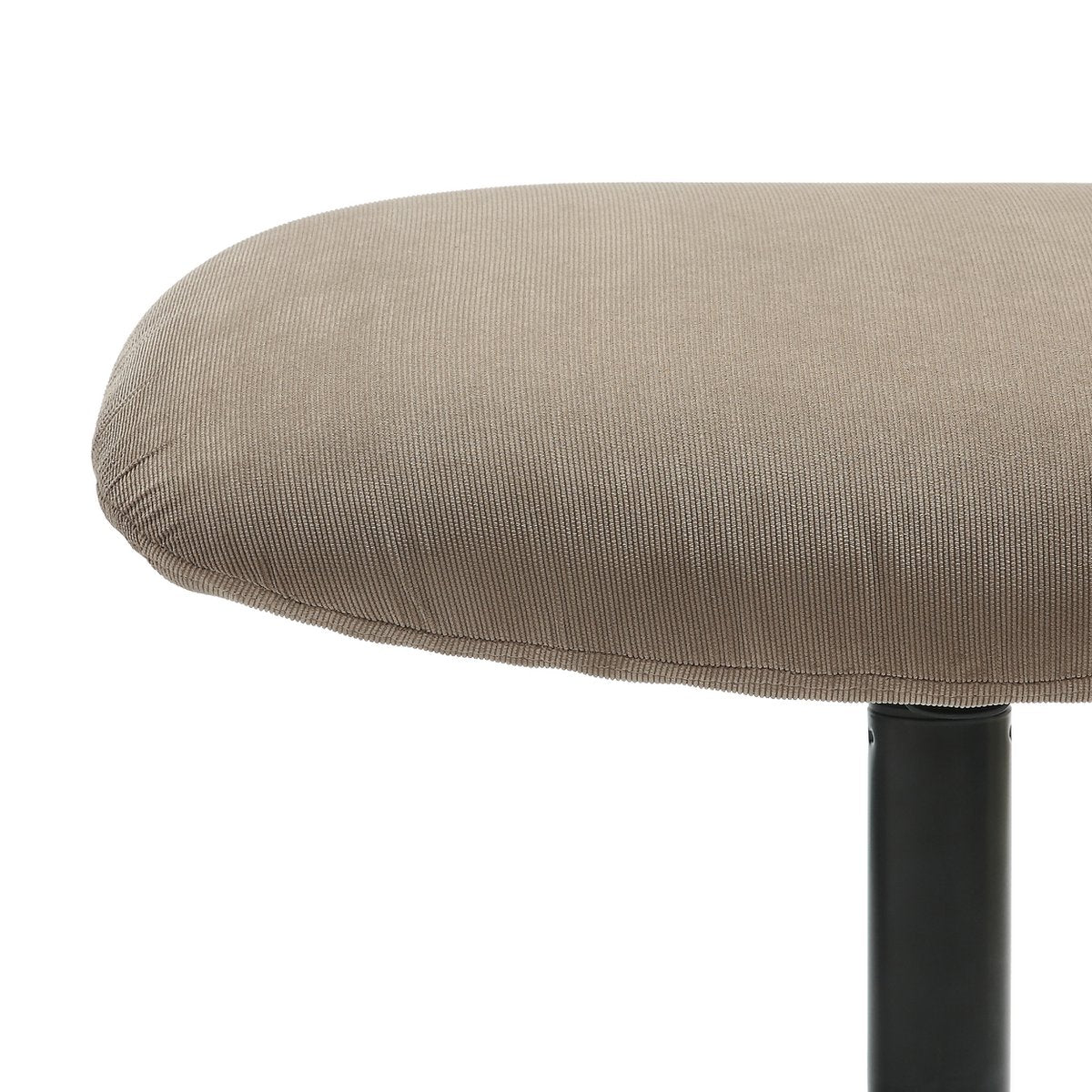 Drehsessel mit Hocker in Cord-Optik braun | VIA X SELECTION