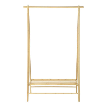 Kleiderständer aus Bambus natur mit Ablage, 104 × 46 × 164 cm | VIA X SELECTION