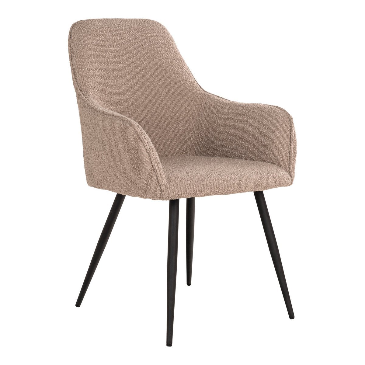 Esszimmerstuhl aus Bouclé beige im 2er-Set | VIA X SELECTION