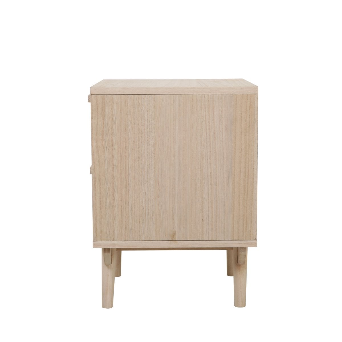 Nachttisch mit Rattangeflecht und zwei Schubladen, 42 × 36 × 50 cm | VIA X SELECTION