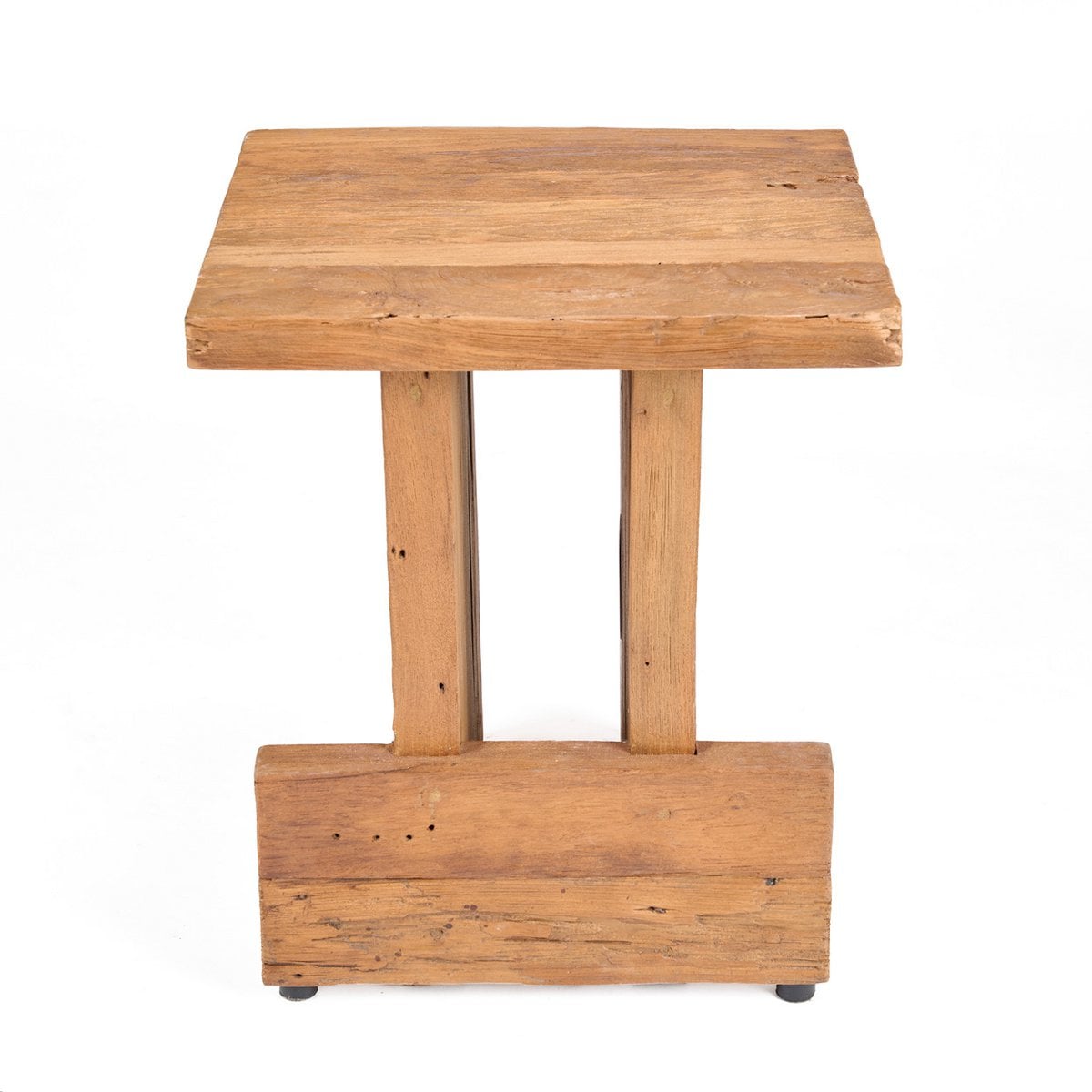 Blockhocker aus recyceltem Teakholz in Natur | VIA X SELECTION