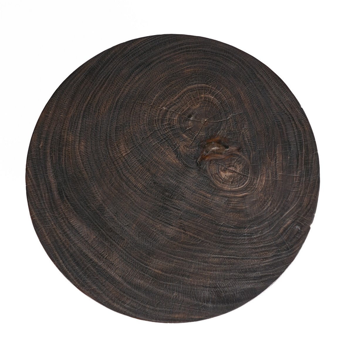 Runder Couchtisch aus Holz im Walnusston, Ø, 70 × 45 cm | VIA X SELECTION