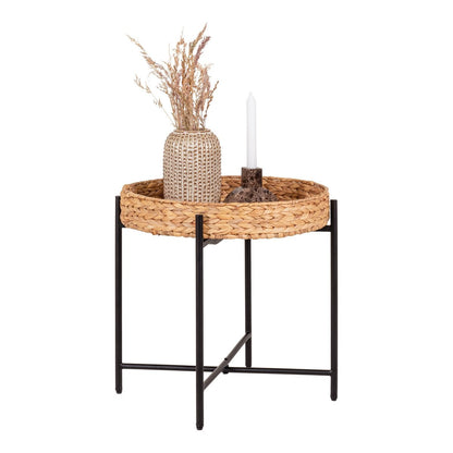Runder Beistelltisch mit Wasserhyazinthe Ø 50 × 48,5 cm | VIA X SELECTION