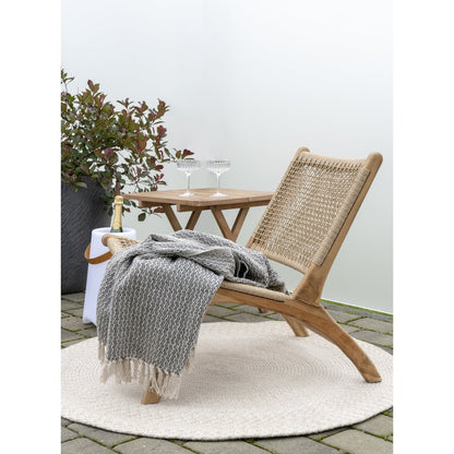 Runder Teppich aus recyceltem PET sand, Ø 120 cm | VIA X SELECTION