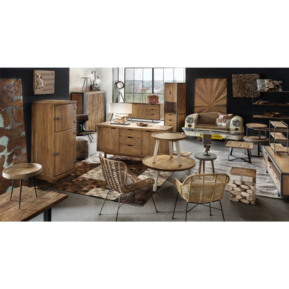 Rattansessel mit schwarzem Metallgestell | VIA X SELECTION