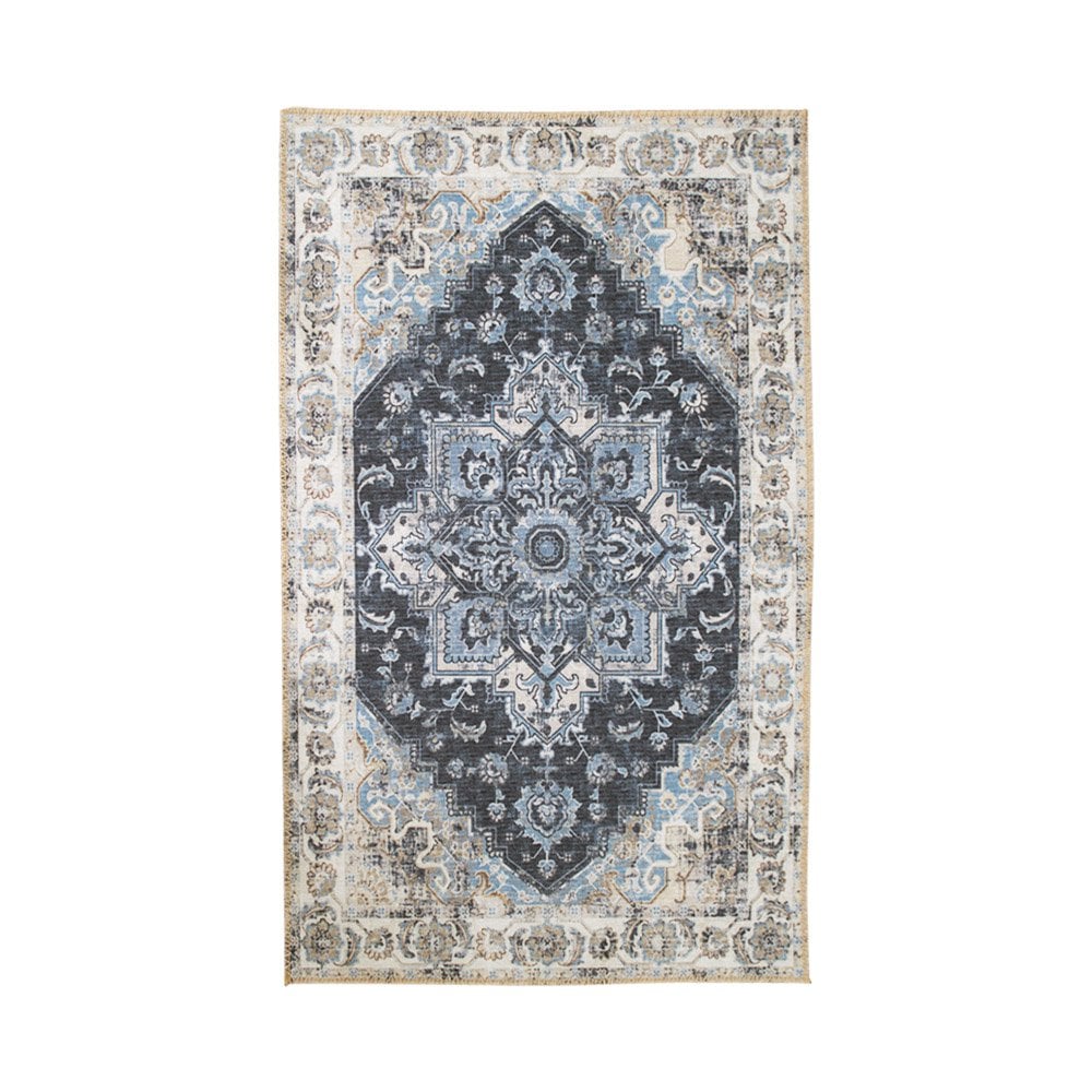 Teppich aus Chenille-Polyester blau, 160 × 230 cm | VIA X SELECTION