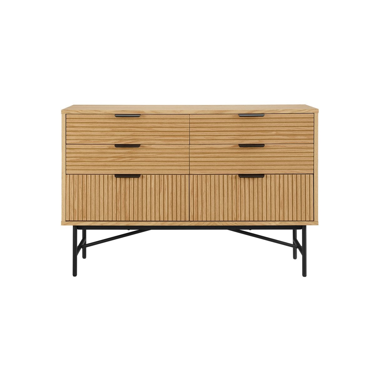 Breite Kommode mit Eichenfront, 40 × 120 × 80 cm | VIA X SELECTION