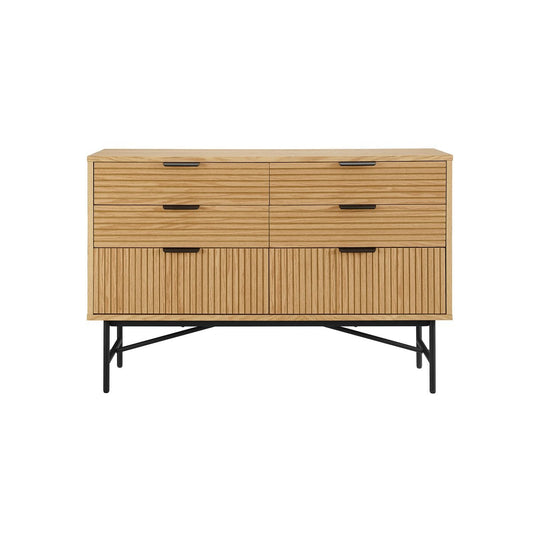 Breite Kommode mit Eichenfront, 40 × 120 × 80 cm | VIA X SELECTION
