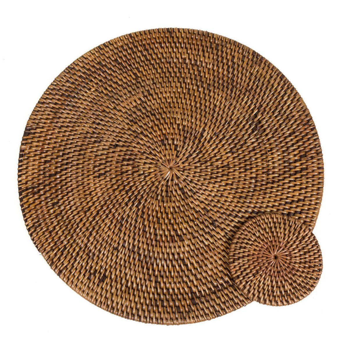 Rundes Platzset aus Rattan in Naturbraun | VIA X SELECTION
