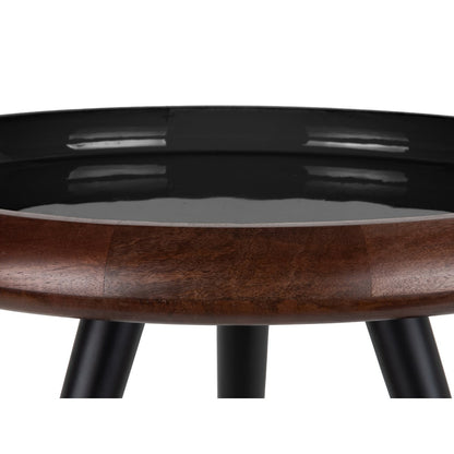 Beistelltisch-Set Walnussoptik, Ø, 52 × 59 cm | VIA X SELECTION