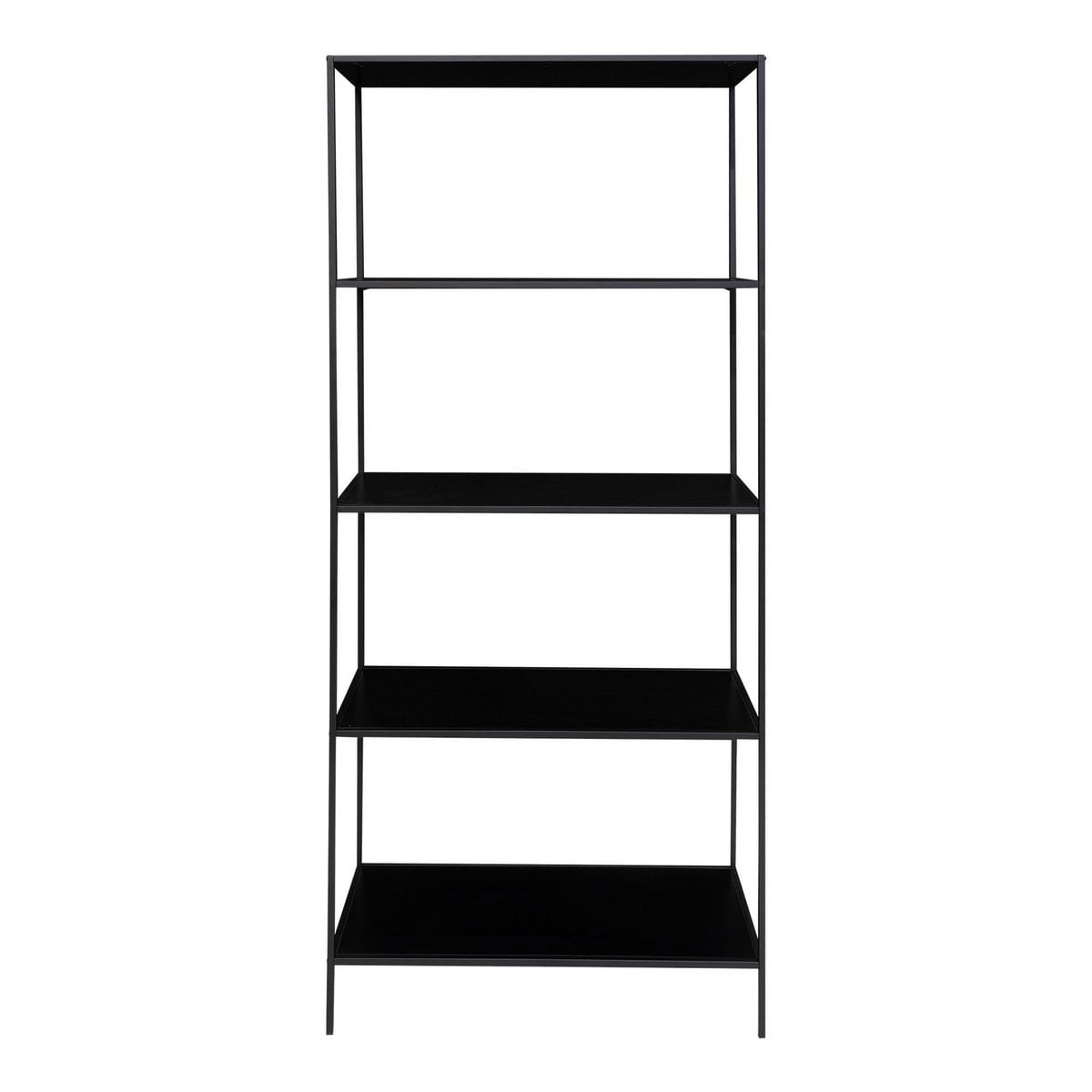 Regal aus schwarzem Stahl mit 5 Böden, 80 × 36 × 170 cm | VIA X SELECTION