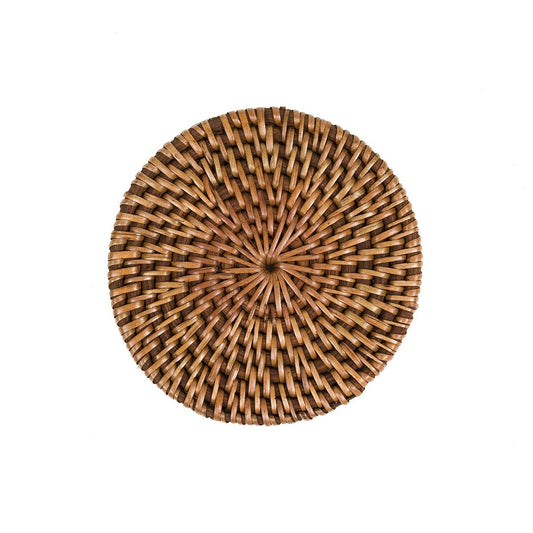 Rattan-Untersetzer in Naturbraun 11 cm | VIA X SELECTION